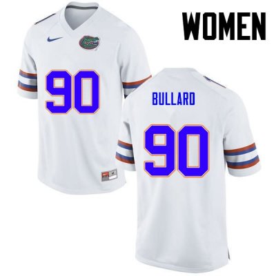 Women's Florida Gators #90 Jonathan Bullard NCAA Nike White Authentic Stitched College Football Jersey MNE1162BR